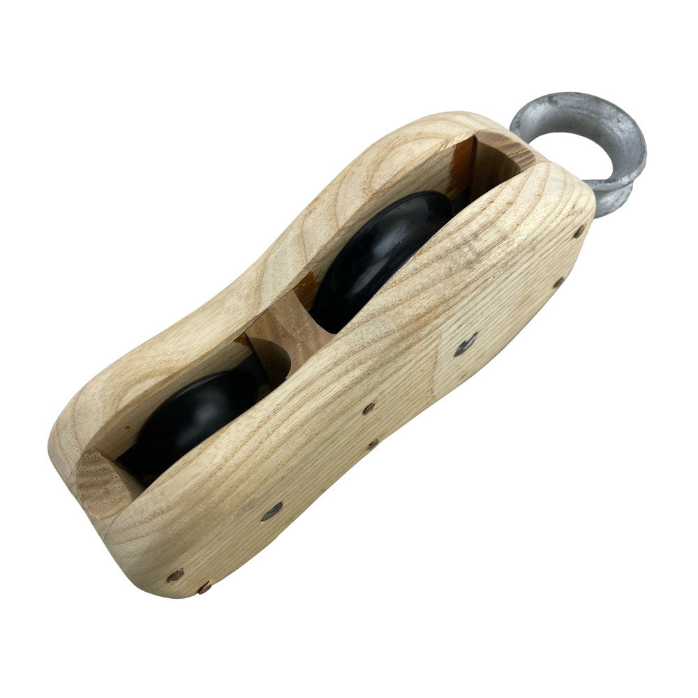 9" Fiddle Block, Ash Wood unfinished, Galvanized bindings