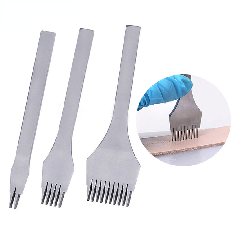 Leather Craft Stitching Punch Tool Set DIY Hole Punches Tools Chisel