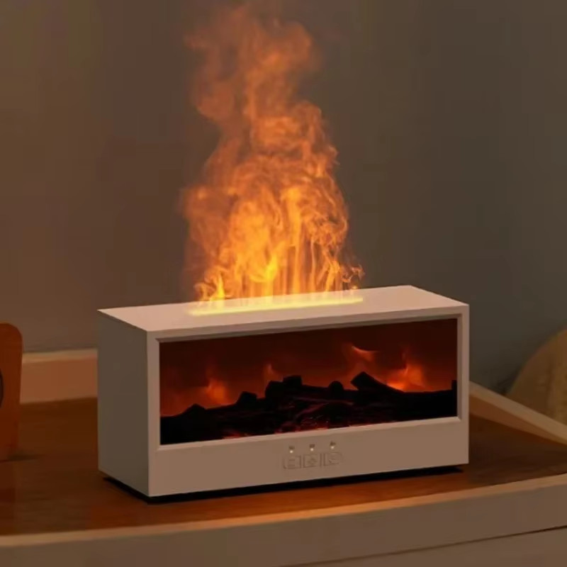 Simulated 3D Flame Aromatherapy Machine, Essential Oil Humidifier, Color Atmosph