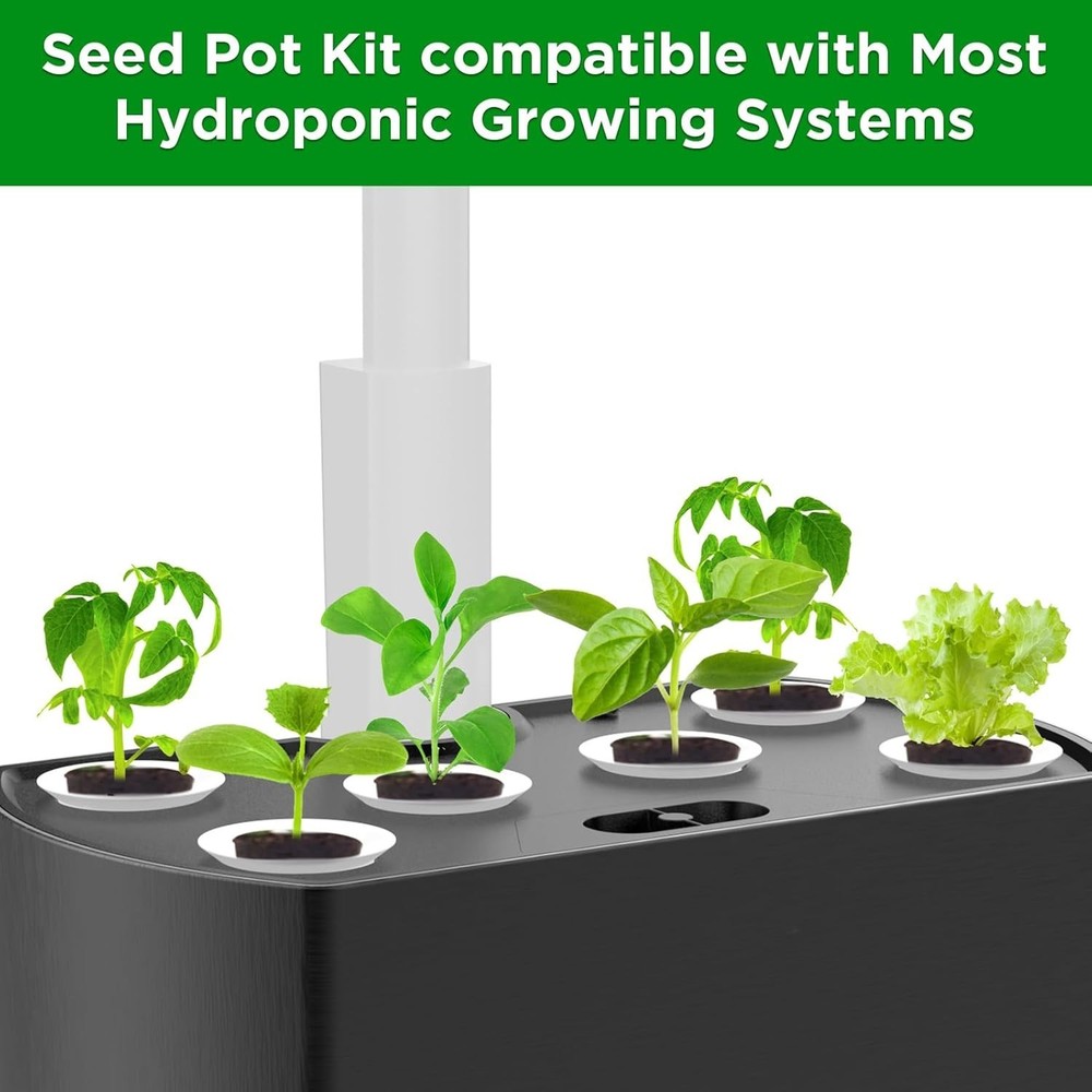 Modern White Grow Baskets - 50 Pack for Efficient Hydroponic Gardening