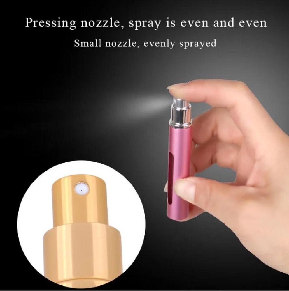 7 Pcs 10ml Mini Refillable Perfume Atomizer Bottles - Travel Spray Pump Case Set