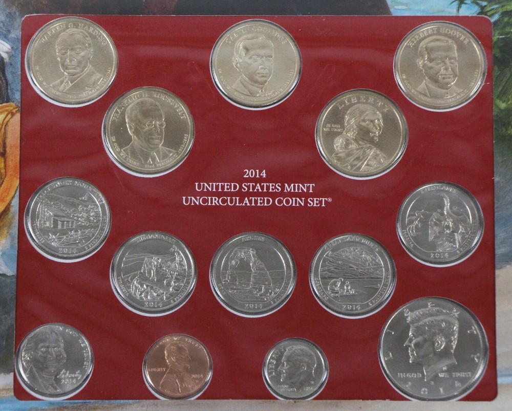 2014 Postal Commemorative Society U.S. Uncirculated Mint Set Panel PCS P/D RARE