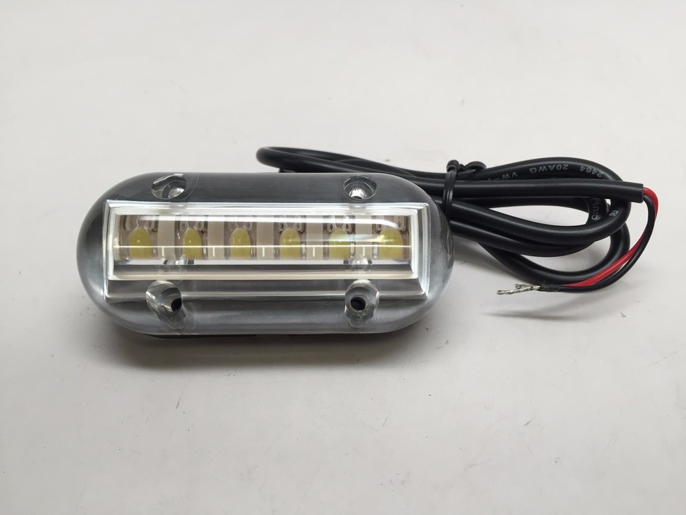Pactrade Marine Boat Pontoon Underwater White Light Surface Mount 6 LED 12V