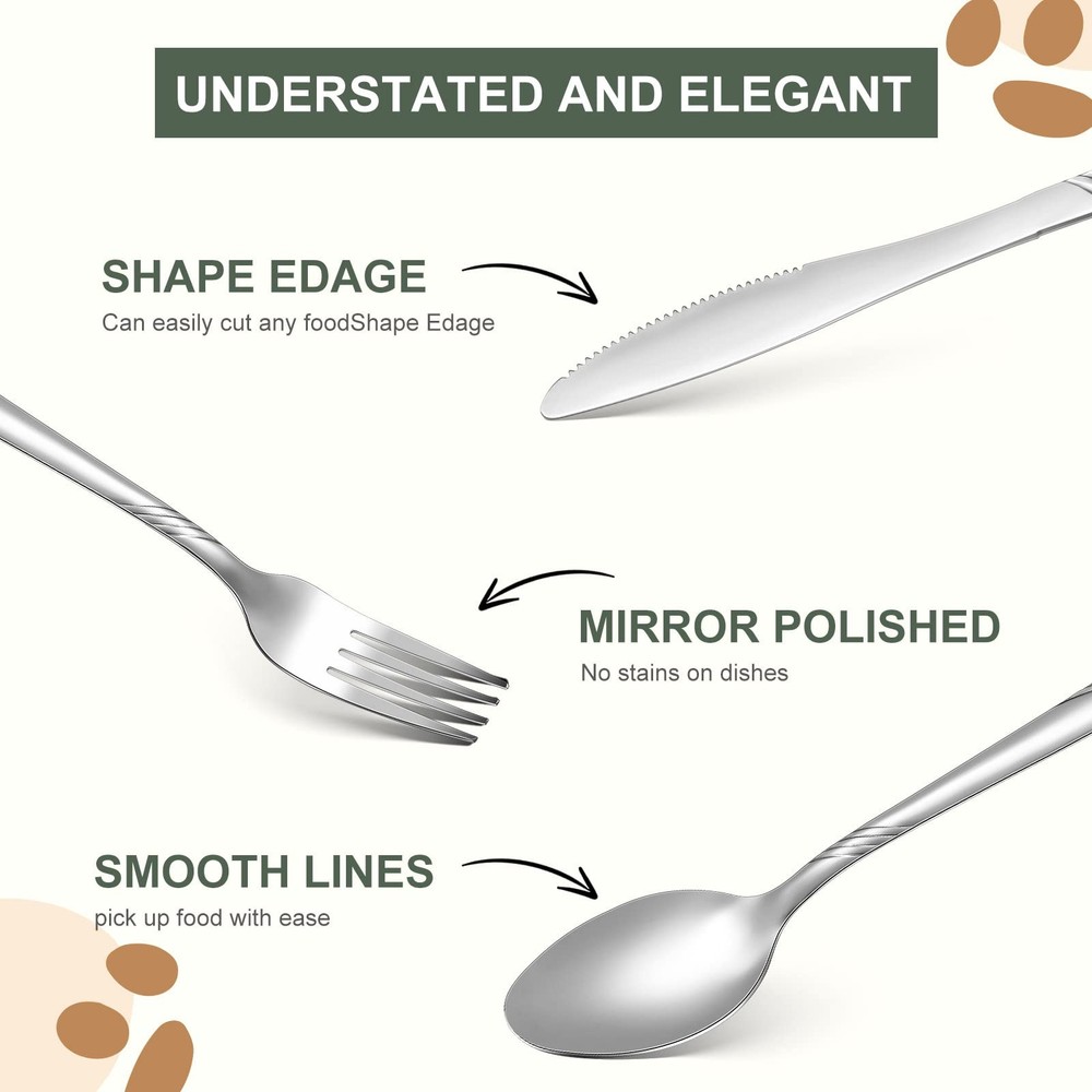201 Pcs Thin Silverware Set Stainless Steel Flatware Sets Service for 67 Silv...
