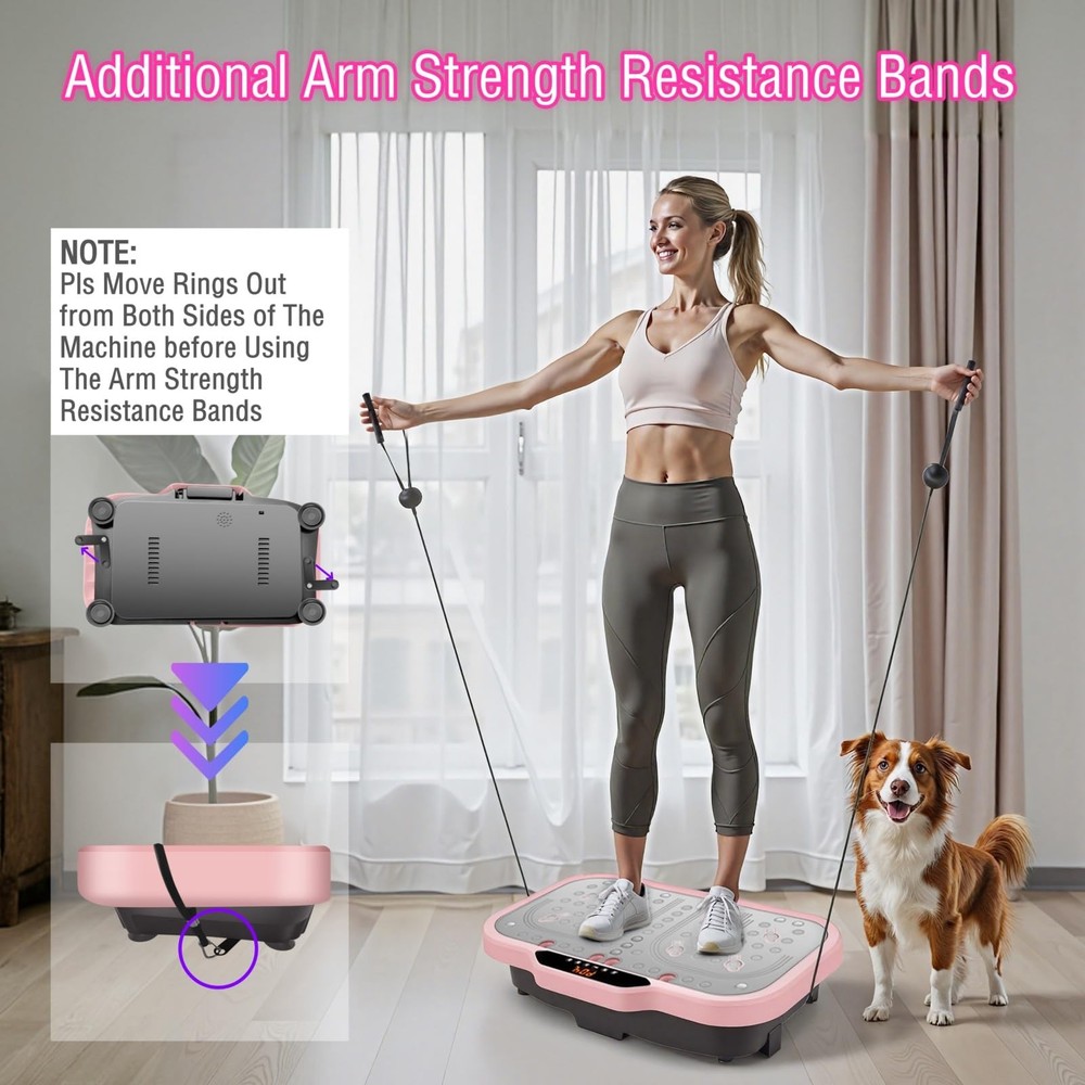 Vibration Plate Exercise Machine, Vibrating Fitness Platform Whole Body Shake...