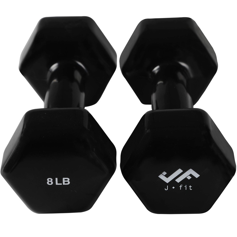 Vinyl Dumbbell Set of 2, 6 LBS
