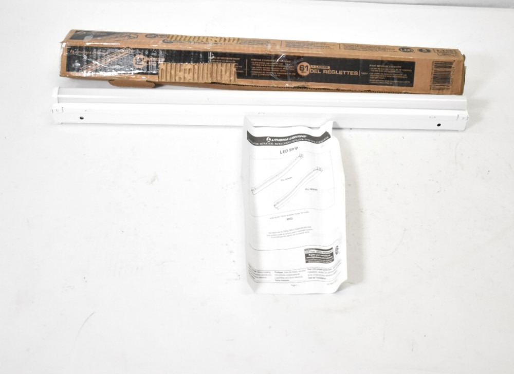 Lithonia Lighting 2' LED 1 Lamp Strip Light Matte White 4000K Bright Integrated