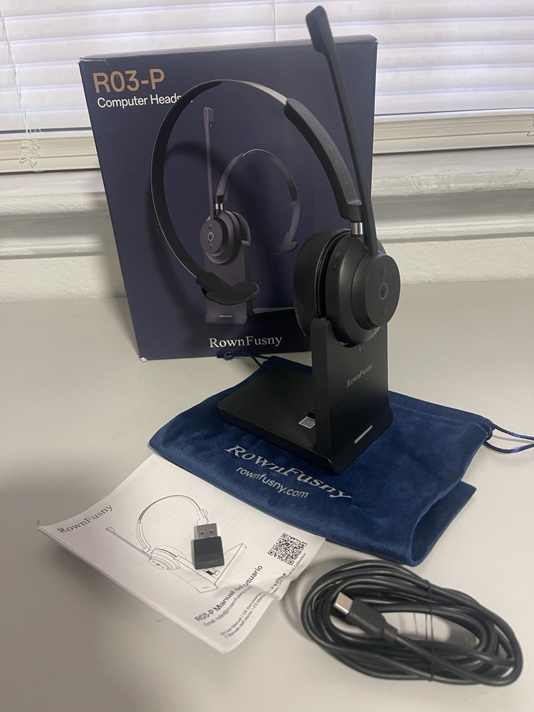 RownFusny R02-P Wireless Computer Headset with Mic – USB, Bluetooth