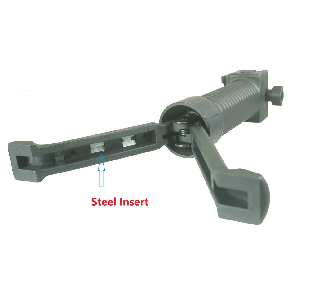 Polymer Spring Loaded Bipod Picatinny Rail Mount Black