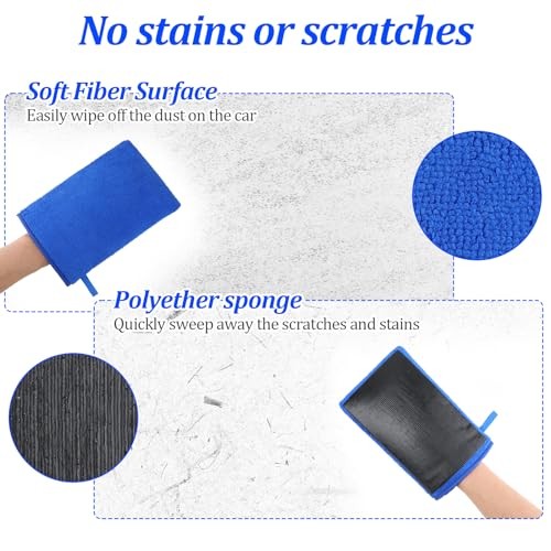 Clay Mitt - Auto Detailing Microfiber Clay Bar, Medium Grade, Blue