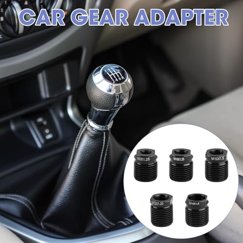 10PC Gear Shift Adapter Kit, Shift Knob Thread Adapters, Compatible with
