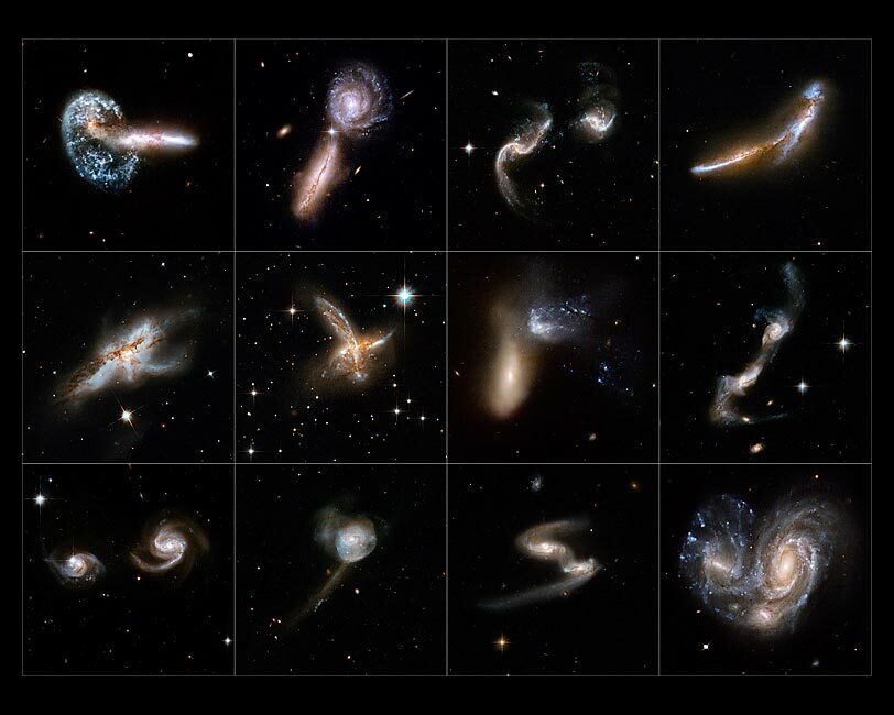 MULTIPLE INTERACTING GALAXIES HUBBLE TELESCOPE 8x10 GLOSSY PHOTO PRINT