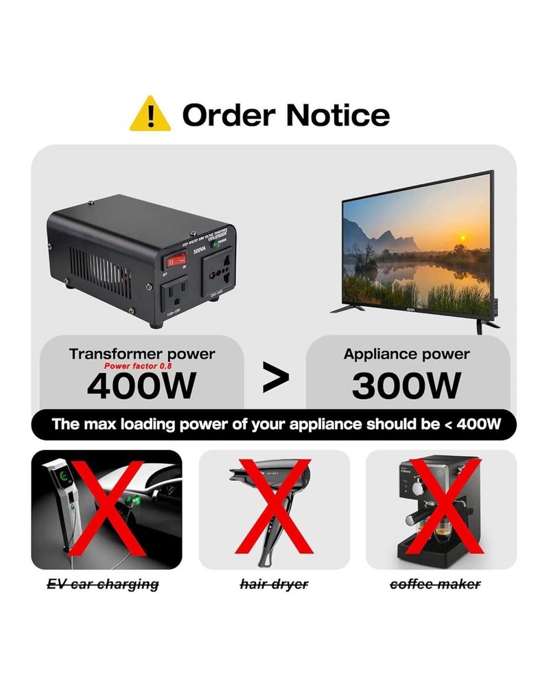 500W Voltage Transformer Power Converter
