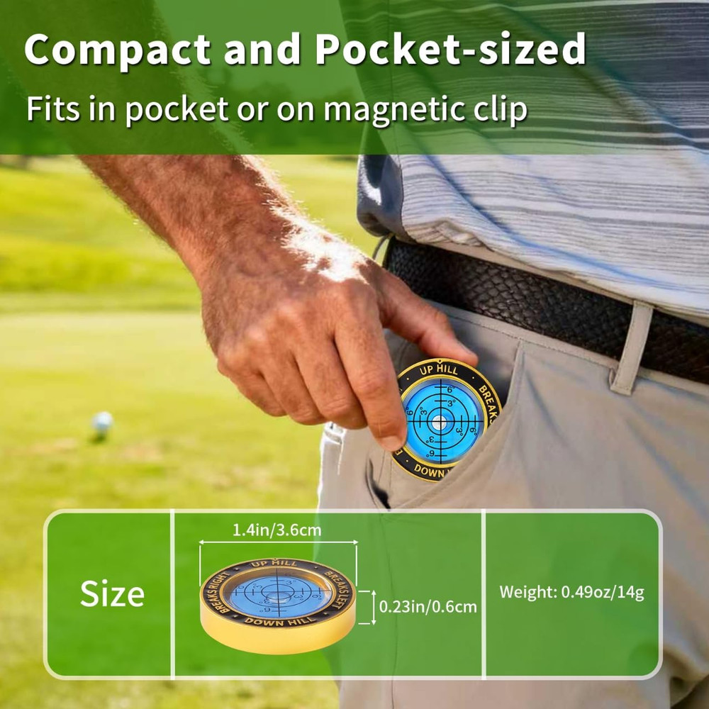 High Precision Golf Green Reader Funny Ball Marker Golf Putt Training Aid Bubble