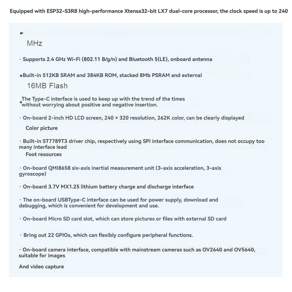 2----IPS Capacitive Touch Screen Development Board, 240 X 320 L3285