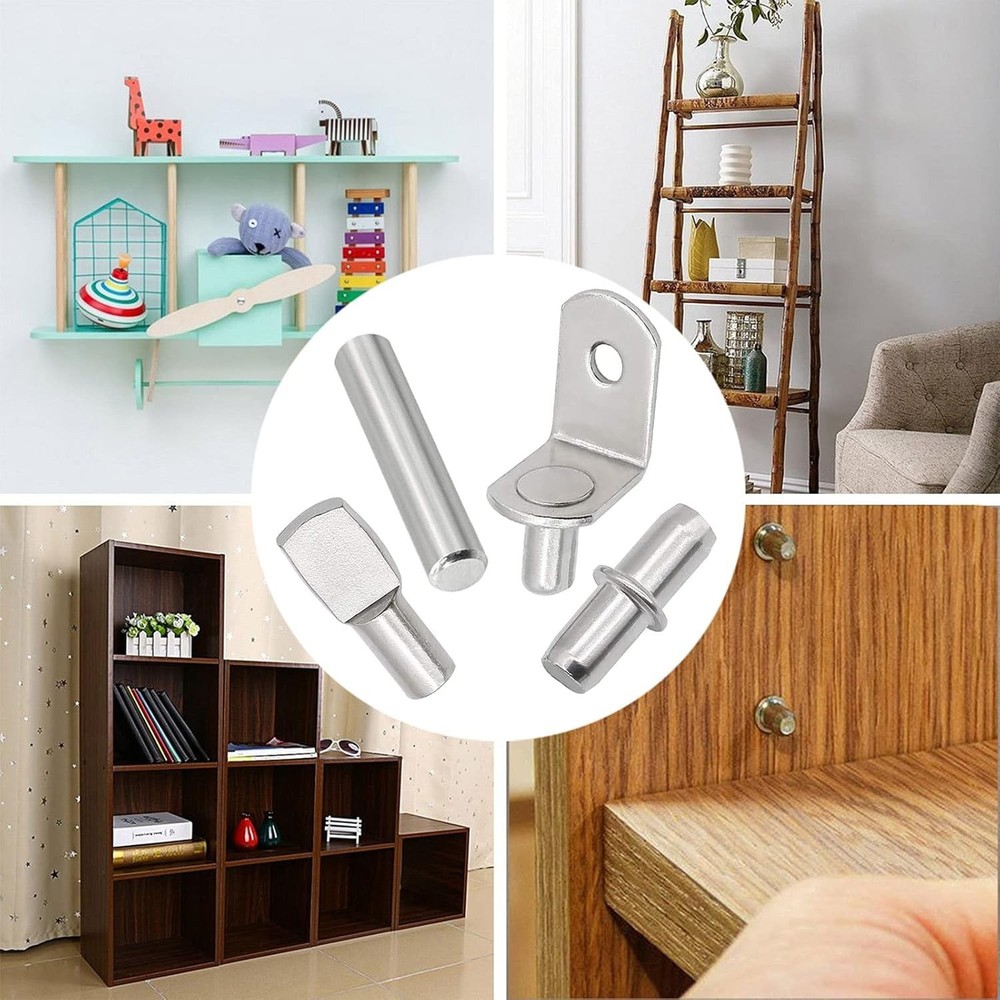 Robust 104 Pcs Shelf Pegs Set with 4 Styles - Ideal for Strong Support