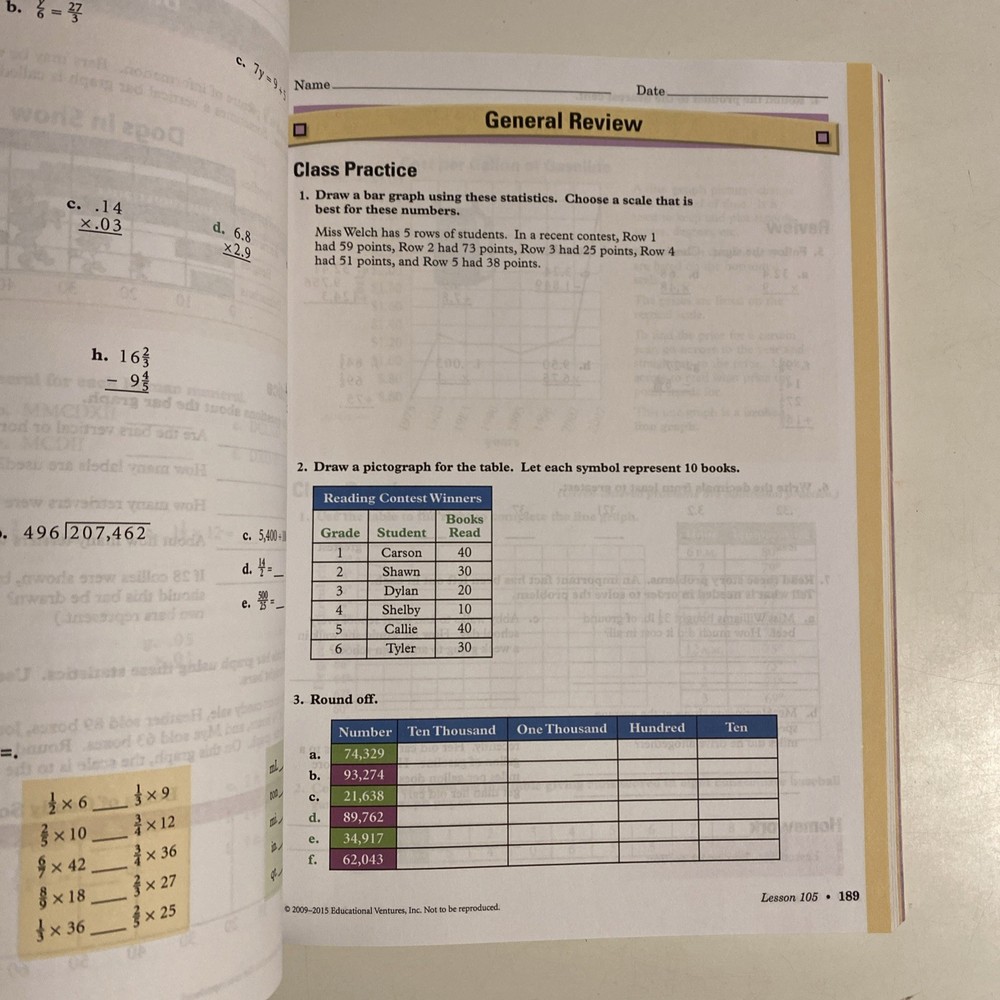 Abeka Arithmetic 5 - Fourth Edition Math Workbook. Cut Cover