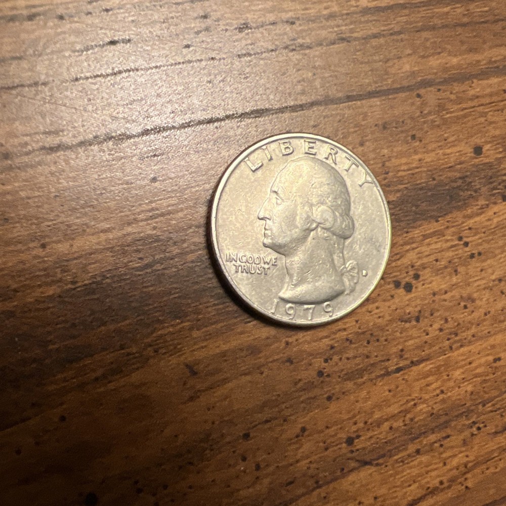 1979- D Washington Quarter/ Error Coin/ Mint Mark Filled Solid D Striking