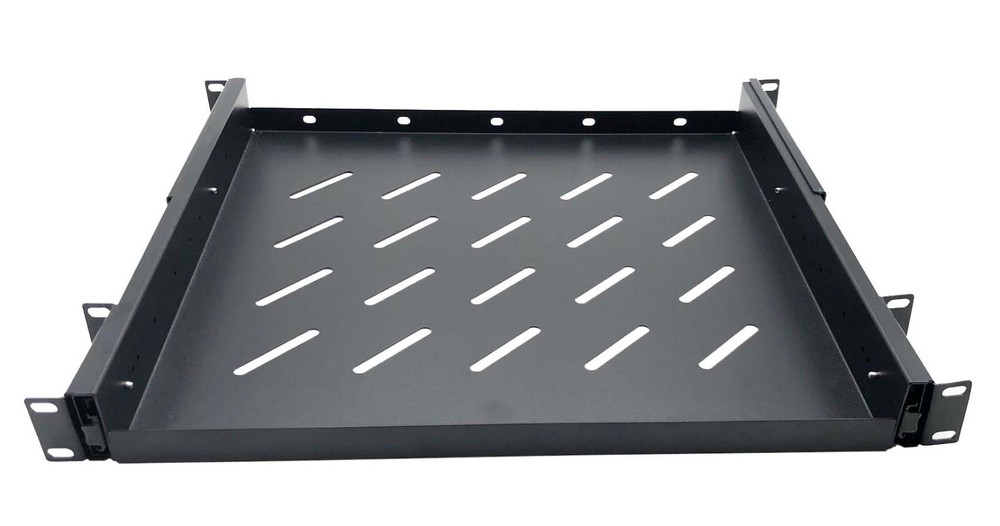 19" Rack Mount ADJUSTABLE Pull-Out Sliding Keyboard Mouse Network Shelf Tray