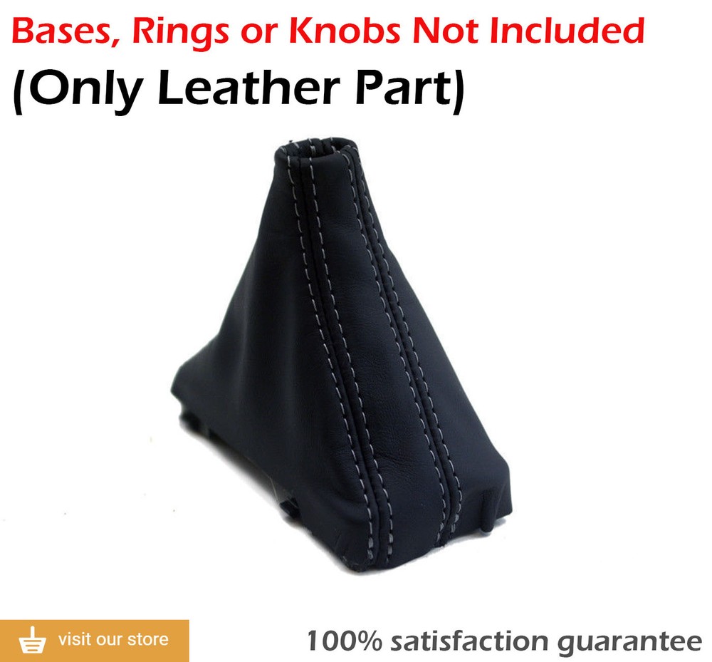 Automatic Shift Boot Replacement Cover PVC Leather for Audi A6 05-11 Gray Stitch