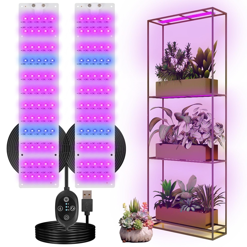 Indoor USB LED Grow Light with Timer for Plant Growth