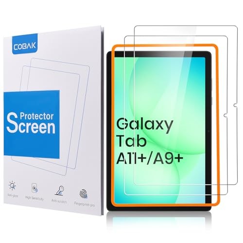 2-Pack Tempered Glass Screen Protector for Samsung Galaxy Tab A11 Aid Tool