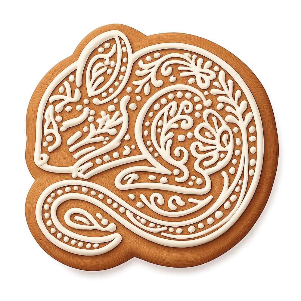 Sleeping Jerboa Cookie Cutter & Stamp, Fondant & Clay - 4x4