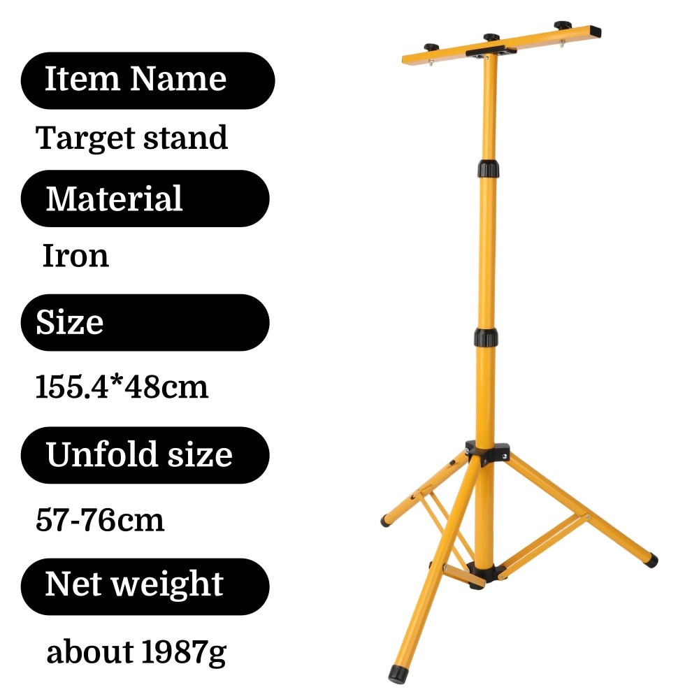 Archery Triangular Folding Target Stand Iron Adjustable Tripod Shooting Hunting