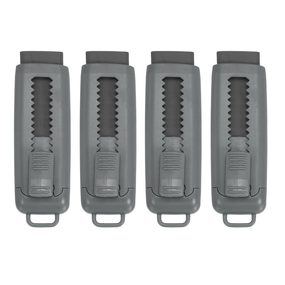4Pack Erasers, Sliding Retractable Eraser Push Pull Cute Pencil Erasers, Gray