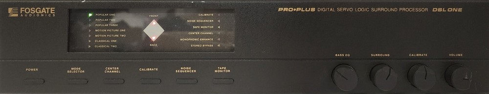 Fosgate Audionics Digital Servo Logic Surround Processor PRO + DSL ONE No Remote