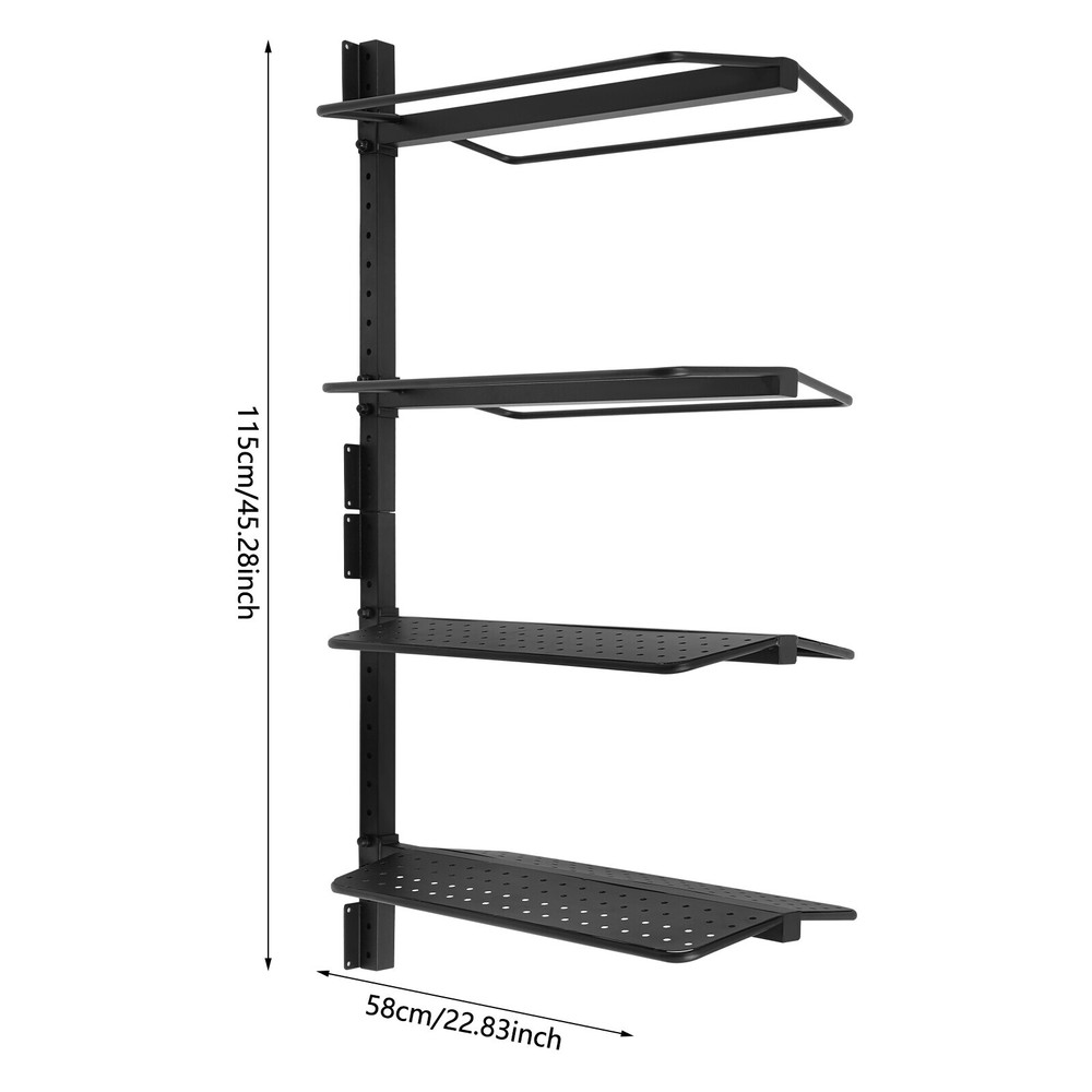 4 Tier Saddle Storage Rack, Wall Mounted Saddle Rack, Saddle Rack Black New