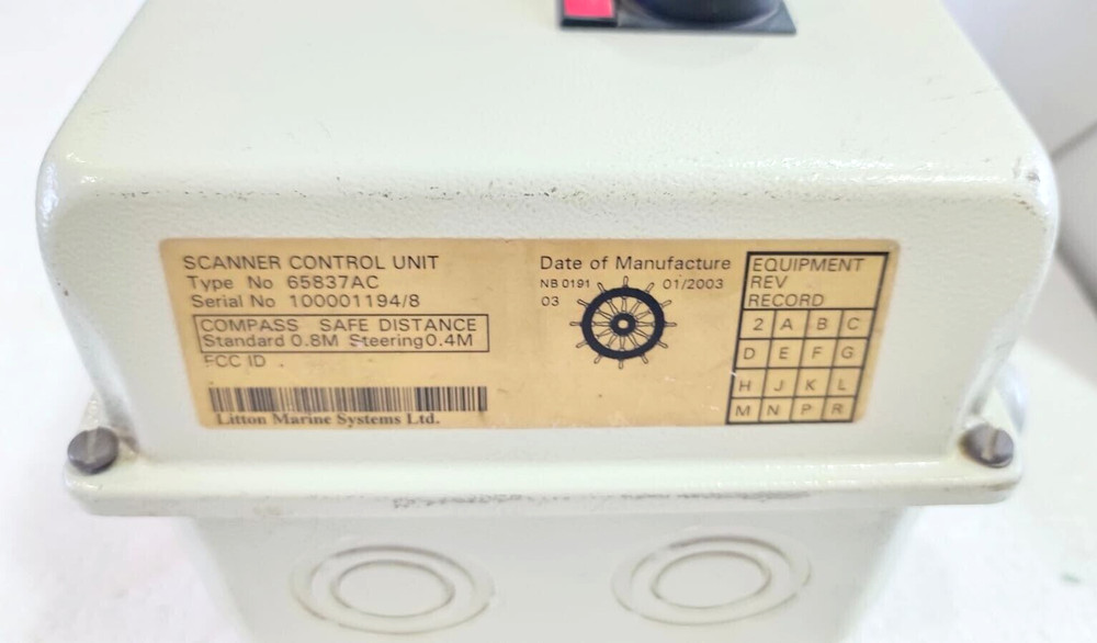 SPERRY 65837AC RADAR BRIDGEMASTER SCANNER CONTROL UNIT