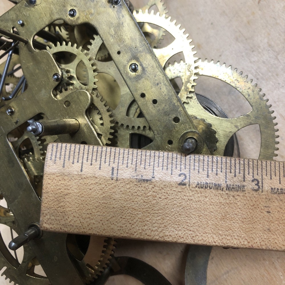 Vintage Gilbert Mantle Winding Clock Part Movement