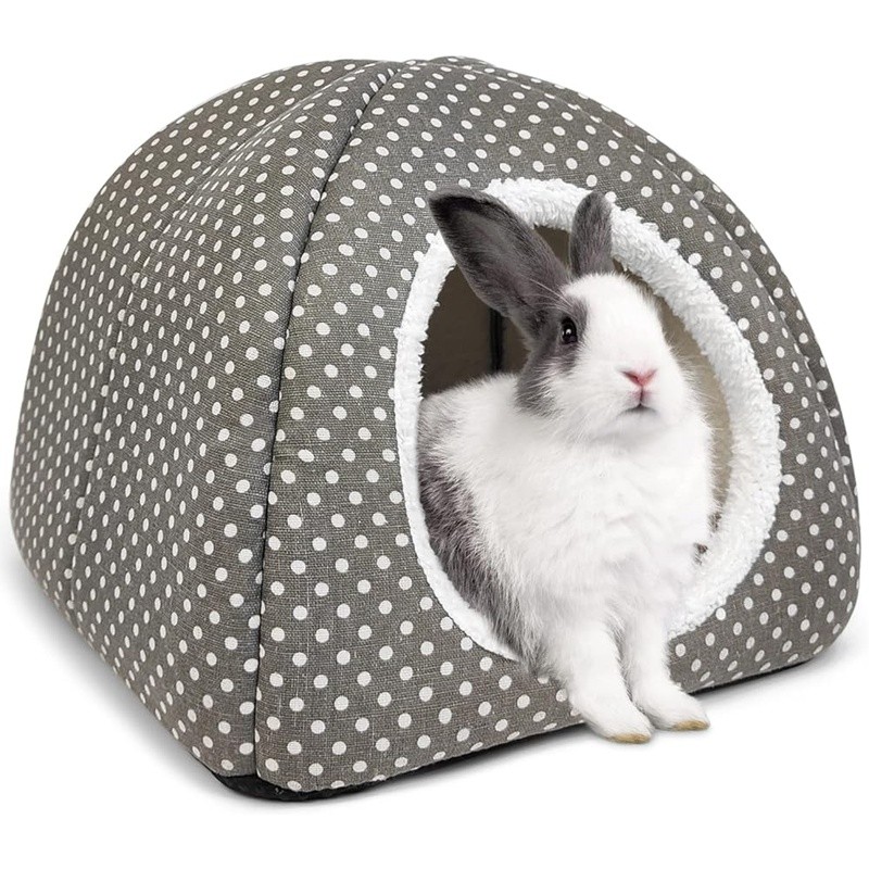 Spacious Comfortable Rabbit House Bed Dwarf Rabbits Guinea Pigs Indoor Hideout
