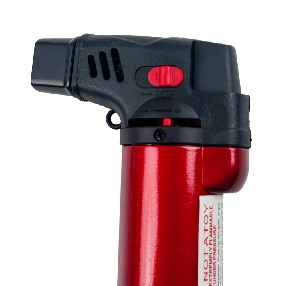 4 Pack Jumbo 4" Jet Flame Double Torch Refillable Lockable Windproof metalcolor
