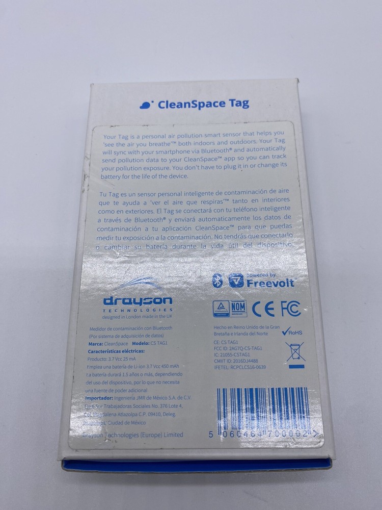 CleanSpace Tag : The Personal Air Pollution Smart Sensor Open Box