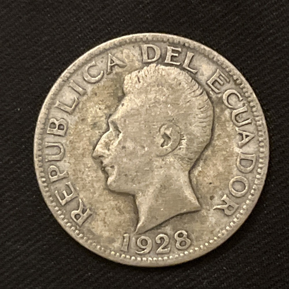 1928 One Sucre Ecuador silver