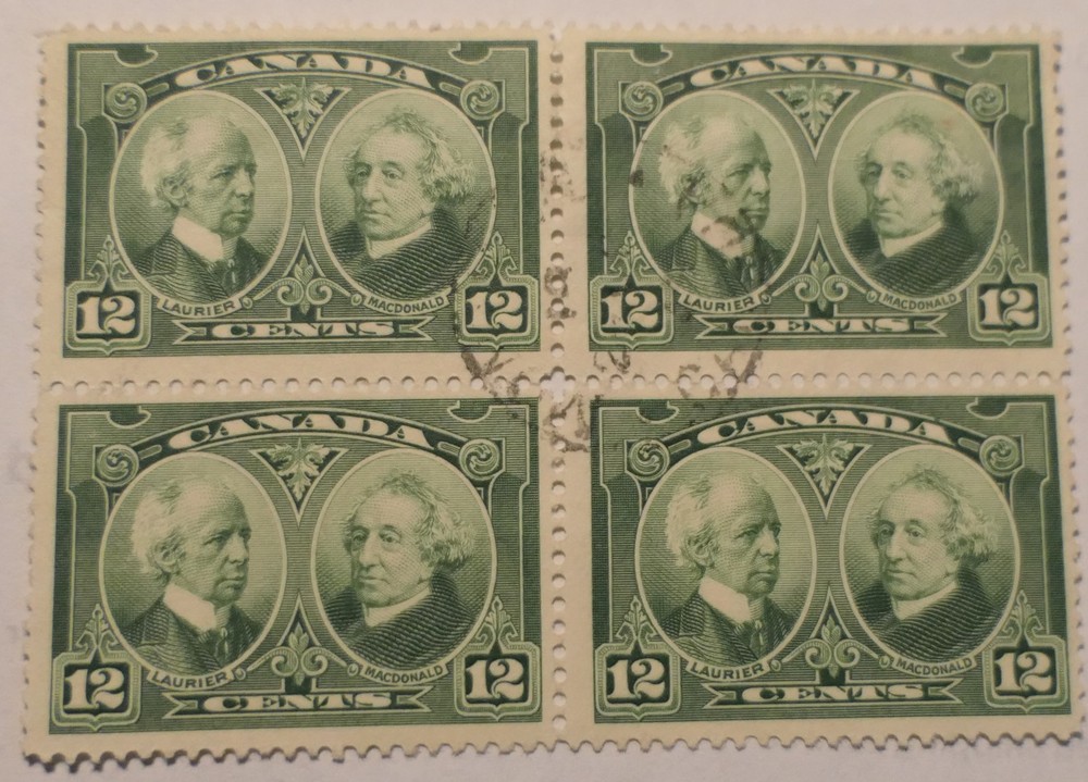 Canada Scott #147- 148 Blocks of 4, Used