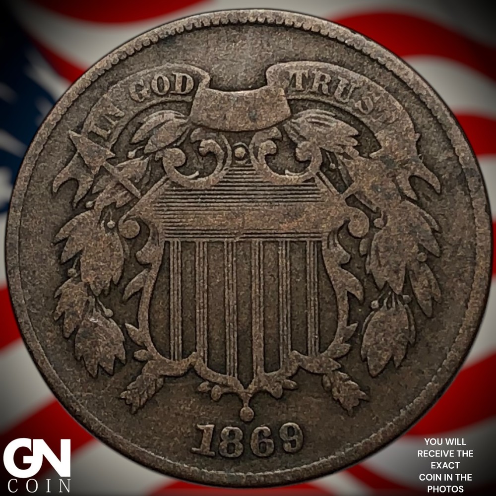 1869 2 Cent Piece Z5537