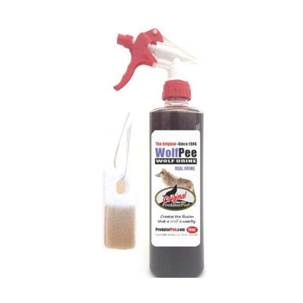 PredatorPee Original Wolf Urine 16oz Spray Bottle Combo with ScentTags
