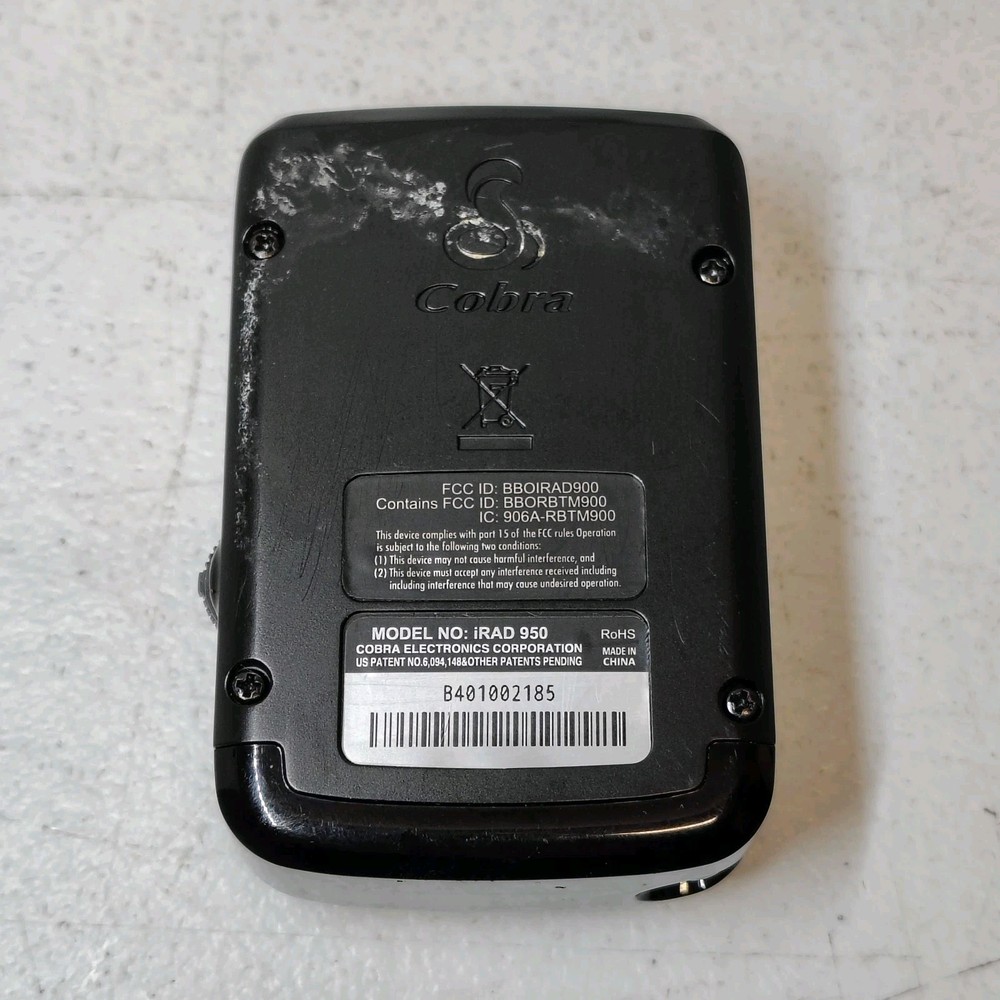 Cobra iRadar iRad 950 Atom Radar Detector Community Based For iPhone Users