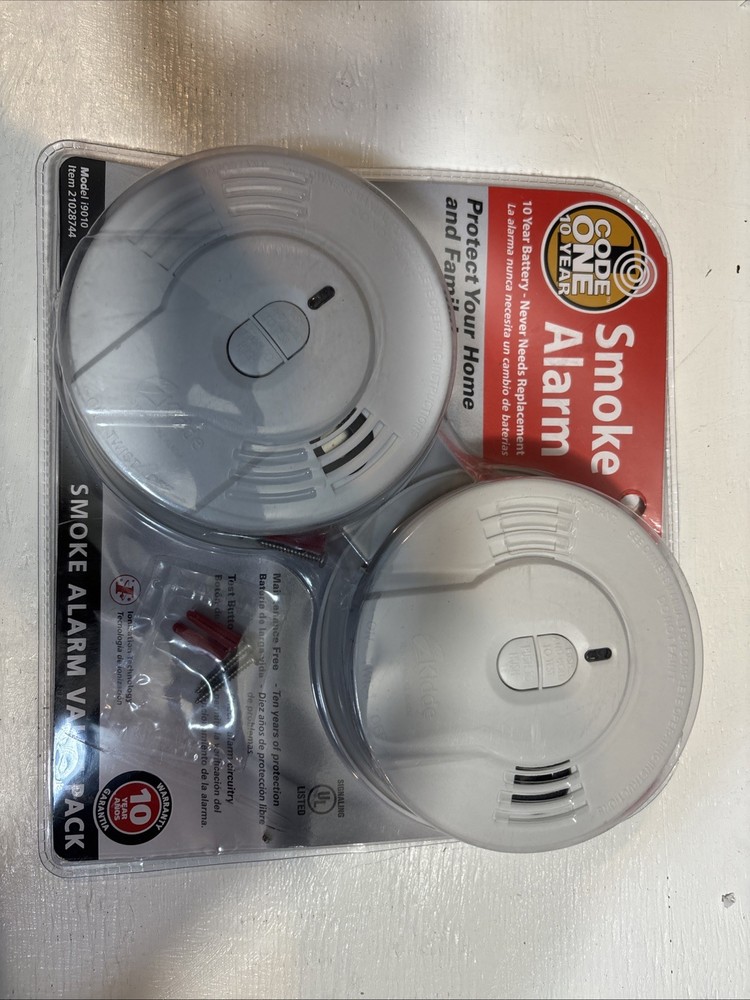 Kidde Code One Smoke Alarm With A 10 Year Battery Never Needs Replacement.