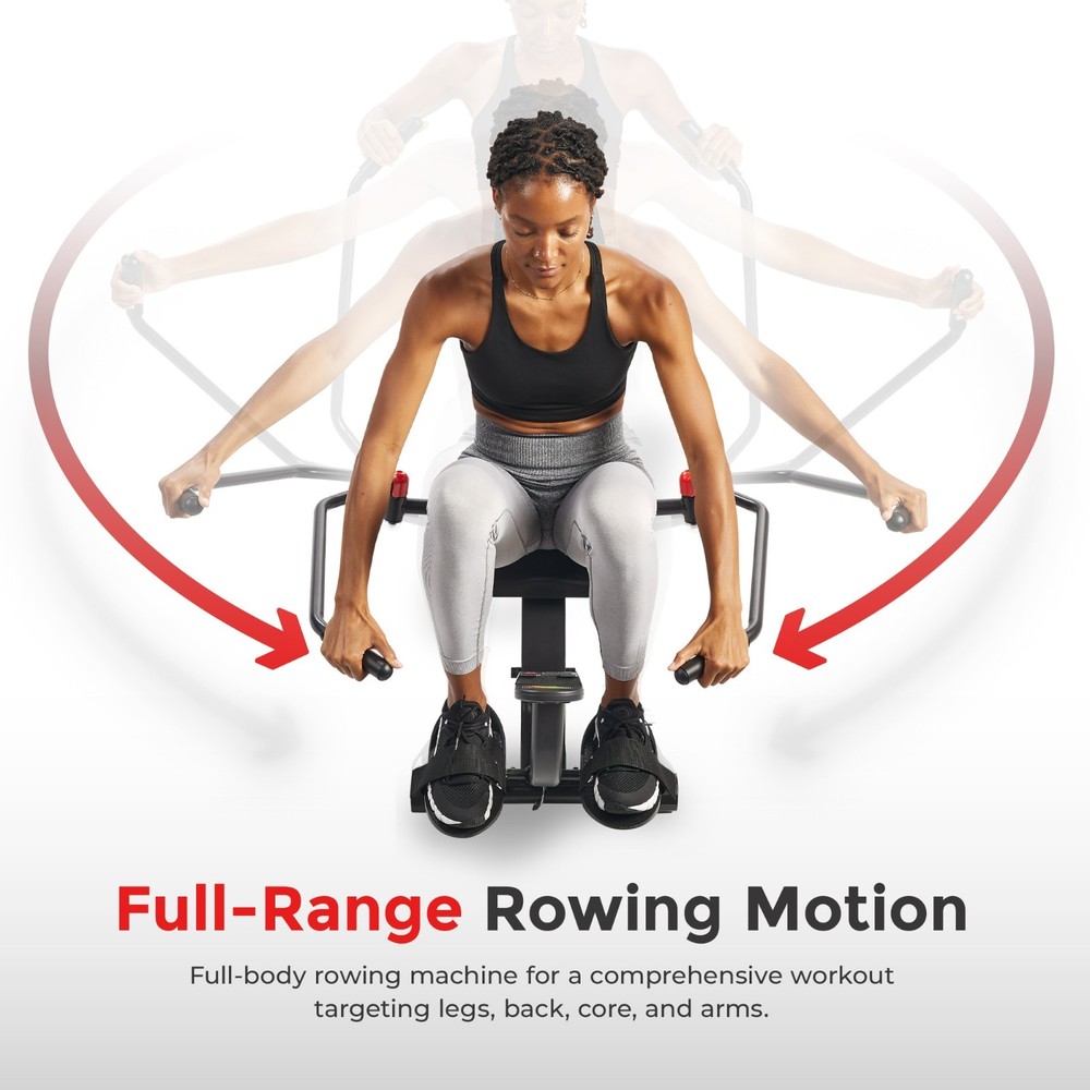 Full Motion Rowing Machine Compact Smart Adjustable Workout Resistance Bluetooth