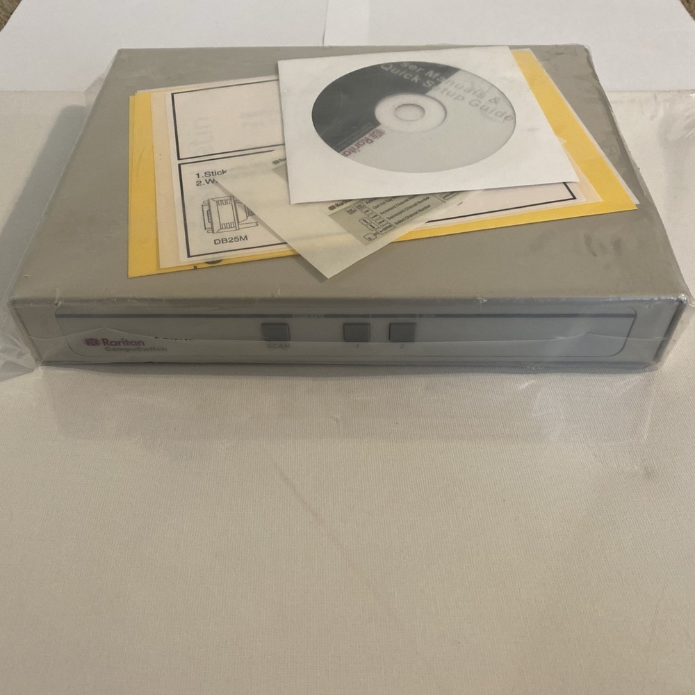 New Raritan CS2 CompuSwitch KVM Switch Compu Switch W/ Software + Instructions
