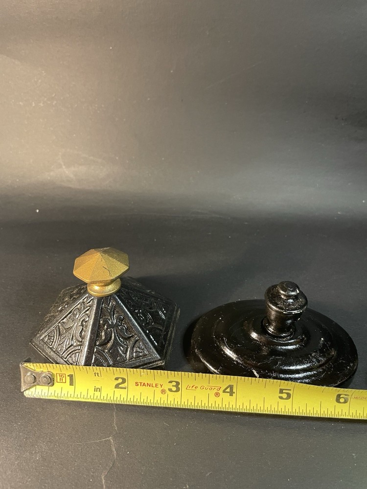2 Cast Iron Paperweights Decorative