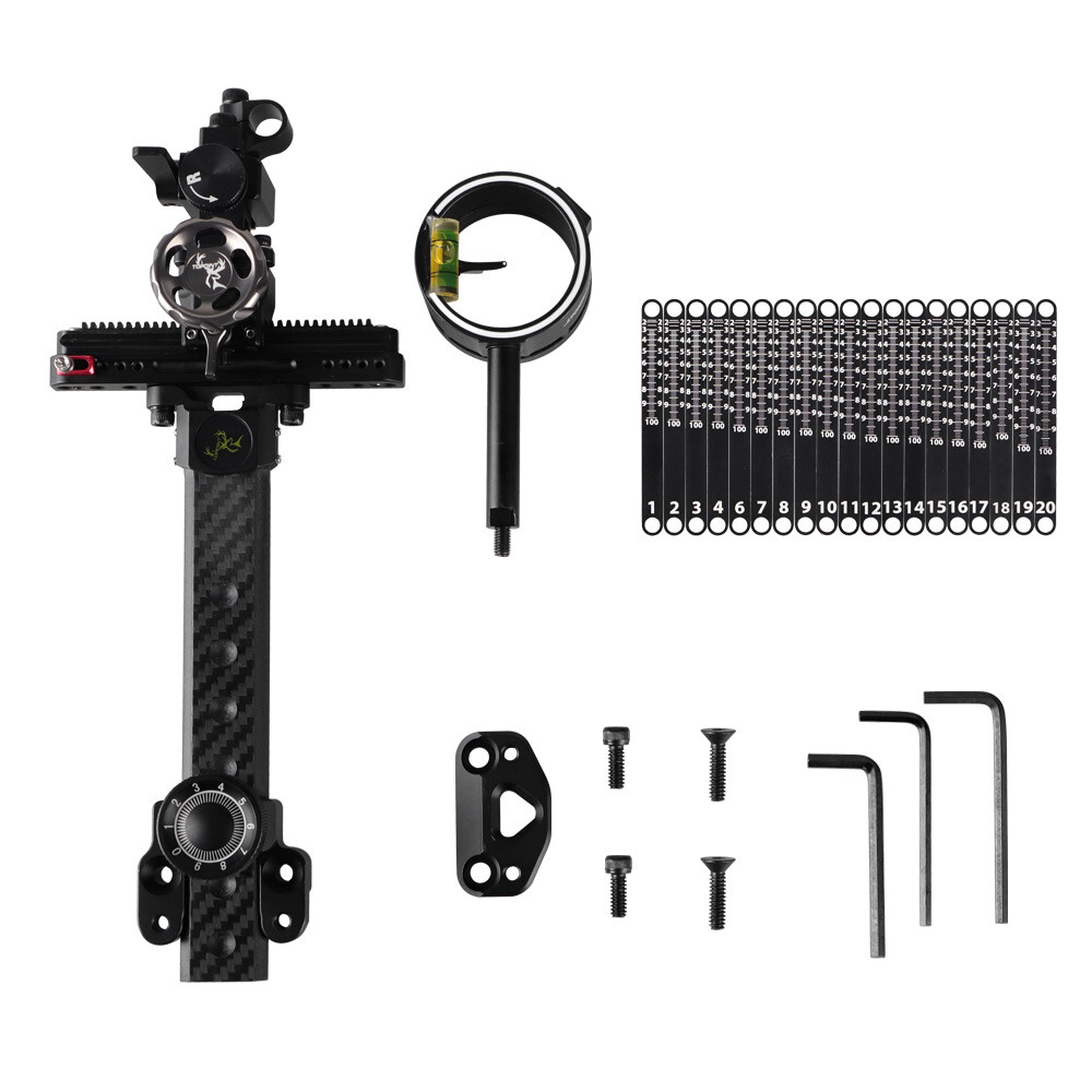 TX9610 Compound Bow Sight Carbon Rod Adjustable Competition Archery Target Shoot
