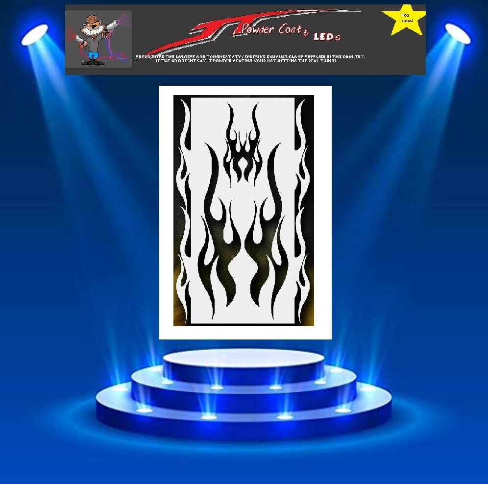 5pc flame Stencil Large Template Airbrush Paint  #131