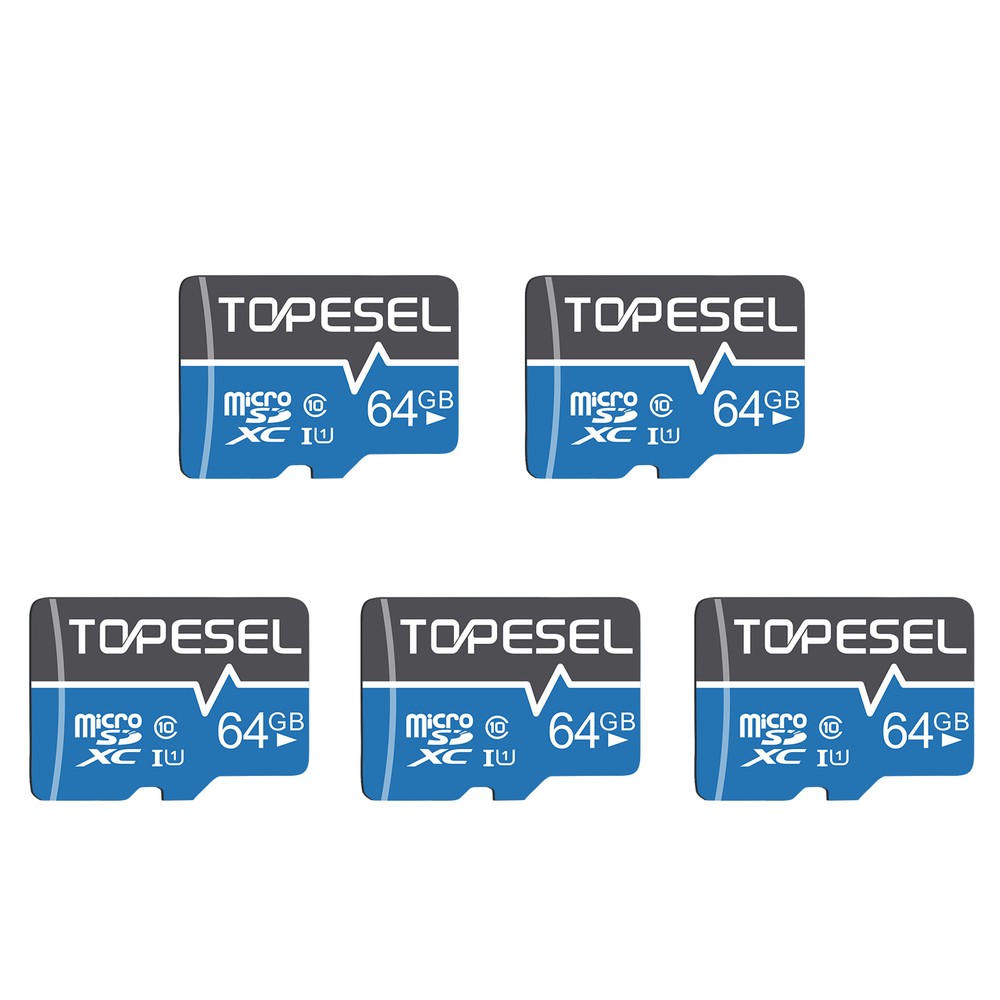 5/10Pack 64GB Micro SD Card SDXC SDHC Class10 Memory Cards Adapter for Camera