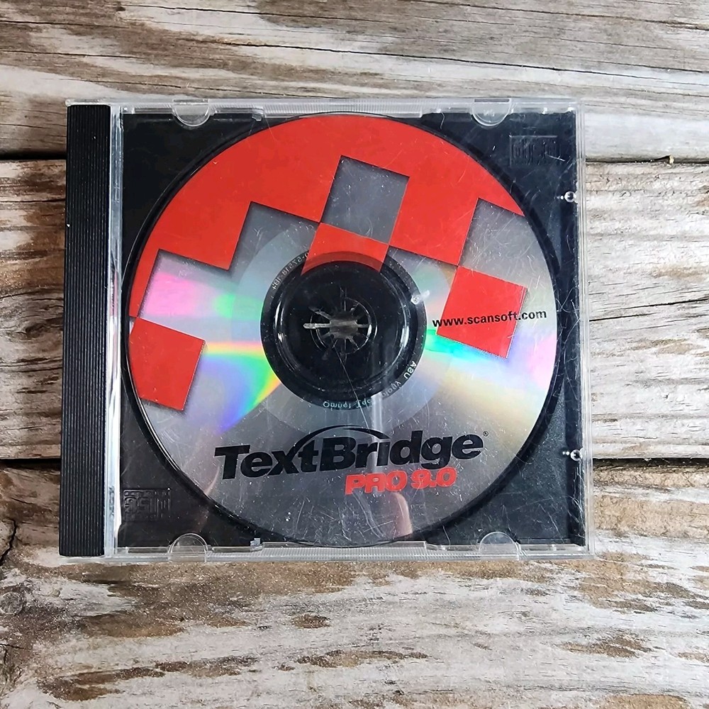 RARE Xerox TextBridge Pro 9.0 OCR Scan Software Microsoft Windows 95/98/2000/NT