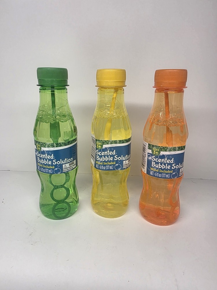 3 Pack Scented Bubbles Solution With Wand 6 Fl Oz